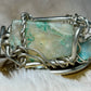 Madagascar Sea Agate and Larimar Bracelet: Ocean Warrior