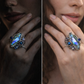 Crystal ring in silver: Comet sky ￼