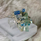 Aqua crystal ring: shard of the sea