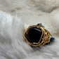 Mahogany obsidian ring ￼: grounded fire