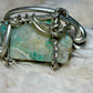 Madagascar Sea Agate and Larimar Bracelet: Ocean Warrior