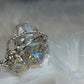 Crystal ring in silver: luminous radiance ￼￼