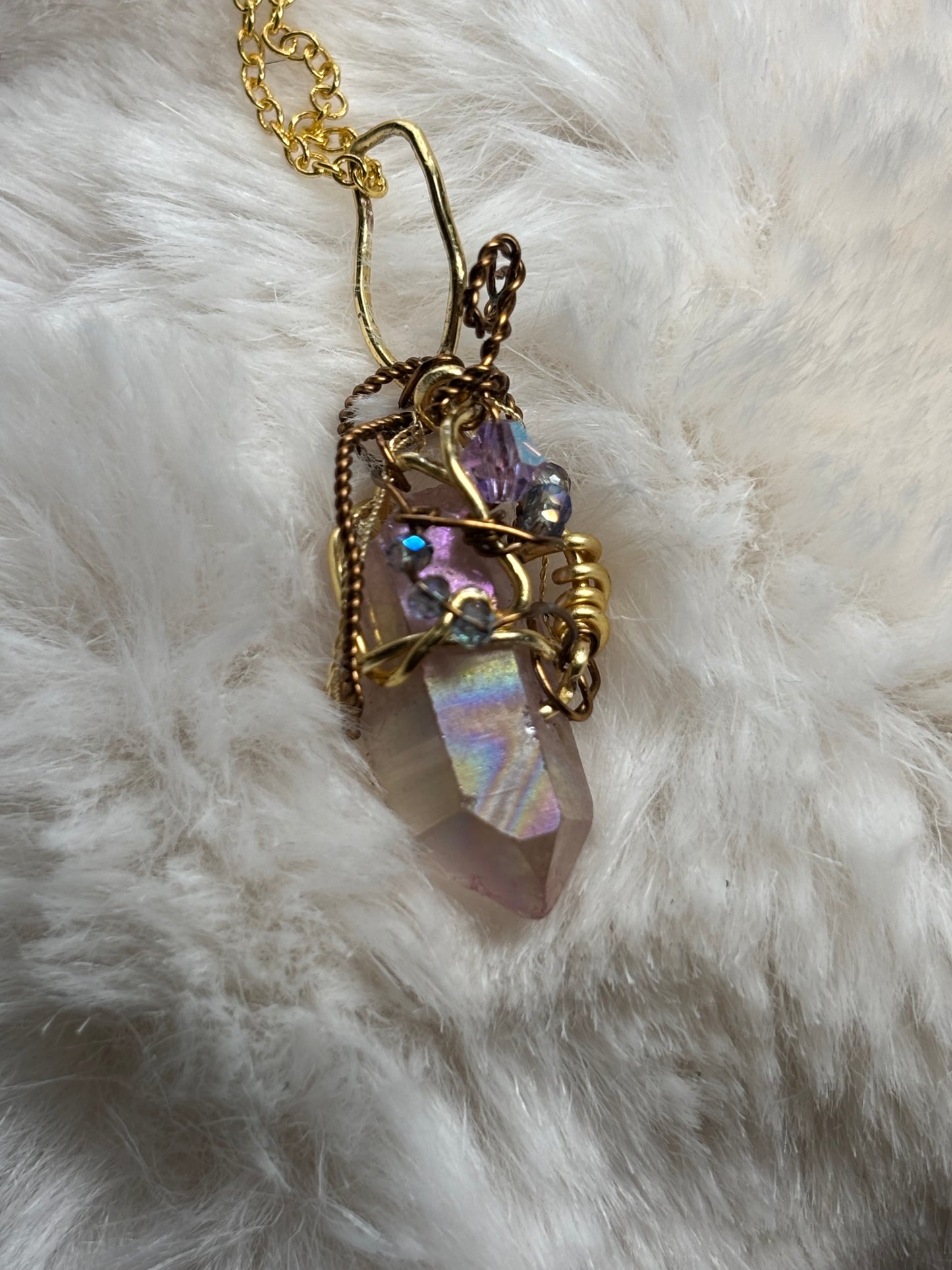 Lavender Whisper: Crystal Pendant
