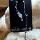 Quiet Sky: blue lepidolite, ear cuff ￼