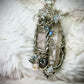 Crystal and quartz crystal pendant: TWIN PILLARS OF CLARITY ￼ ￼
