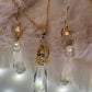 Starfall Icicle: Herkimer diamond earrings (set available)