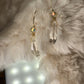 Starfall Icicle: Herkimer diamond earrings (set available)