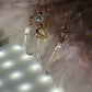 Starfall Icicle: Herkimer diamond earrings (set available)