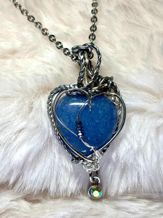 Blue Heirloom Heart:     Aventurine Pendant

All My Heart Collection