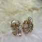 Deco siren: pearl and Crystal earrings