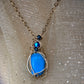 Sky Tide: Howlite Earrings, earring, and pendant set ￼