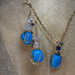 Sky Tide: Howlite Earrings, earring, and pendant set ￼