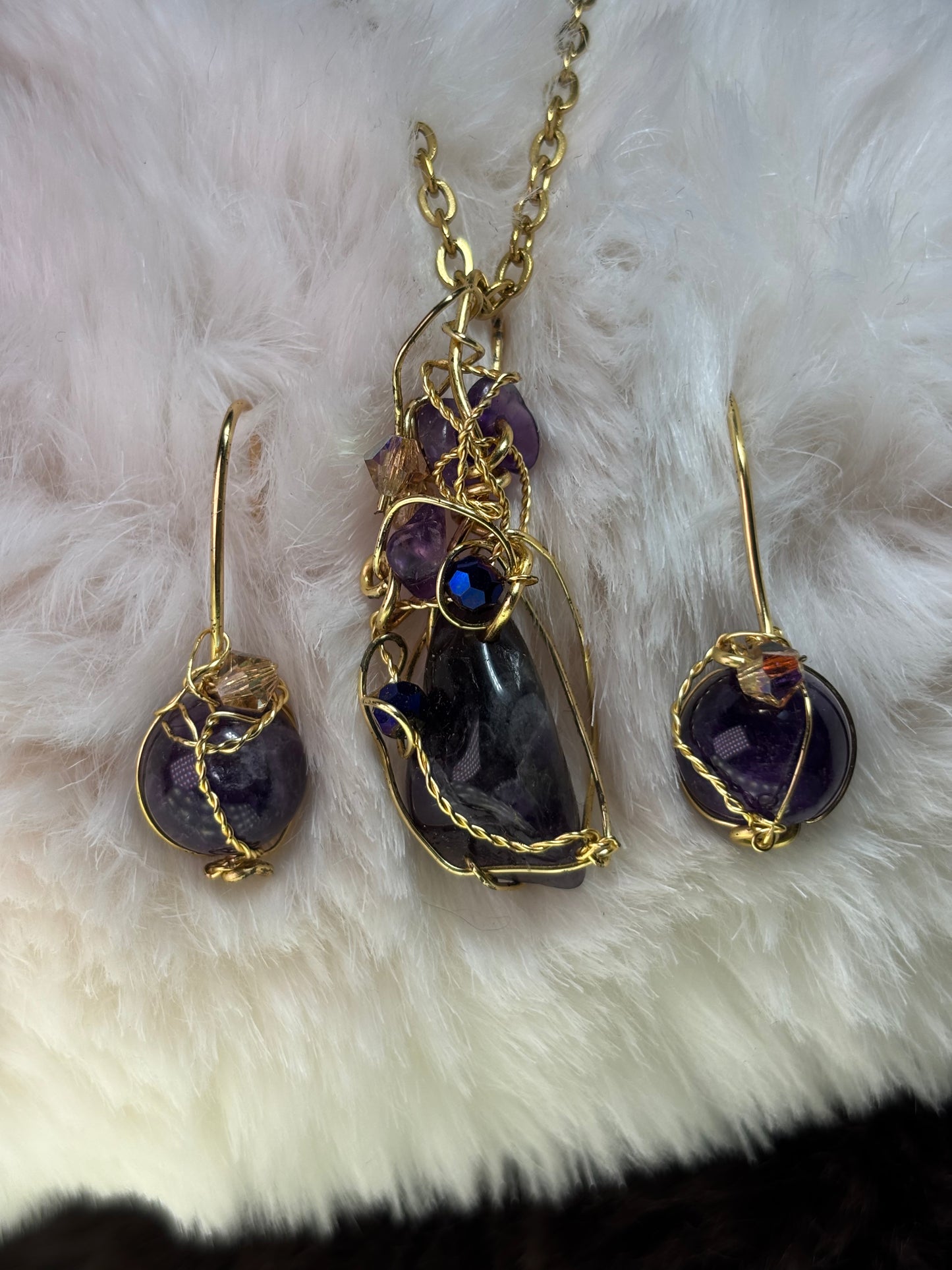Midnight Crown:  Amethyst Pendant (set available)