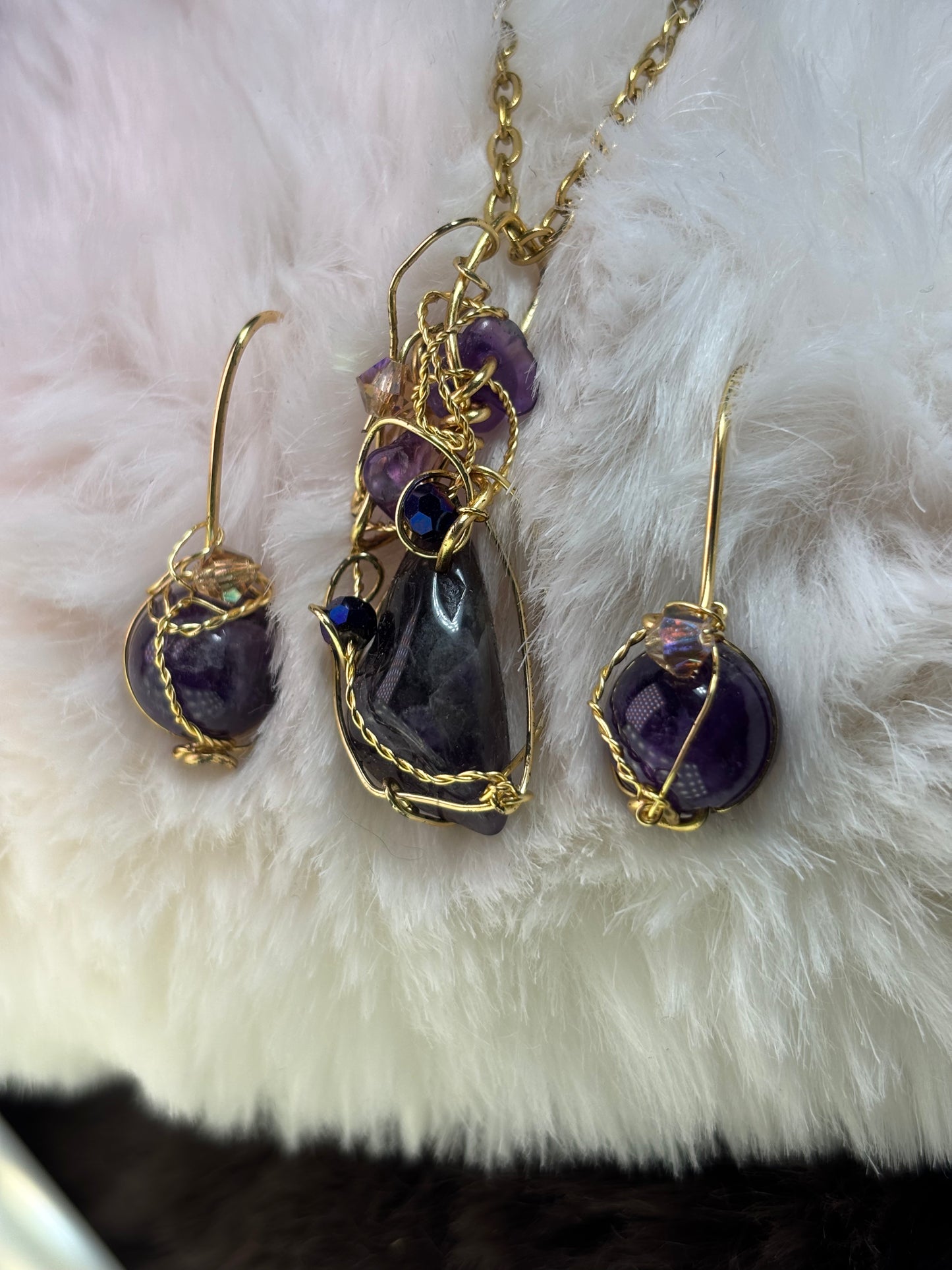 Midnight Crown:  Amethyst Pendant (set available)