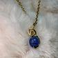 Midnight Current: blue crackle agate pendant (set available)￼