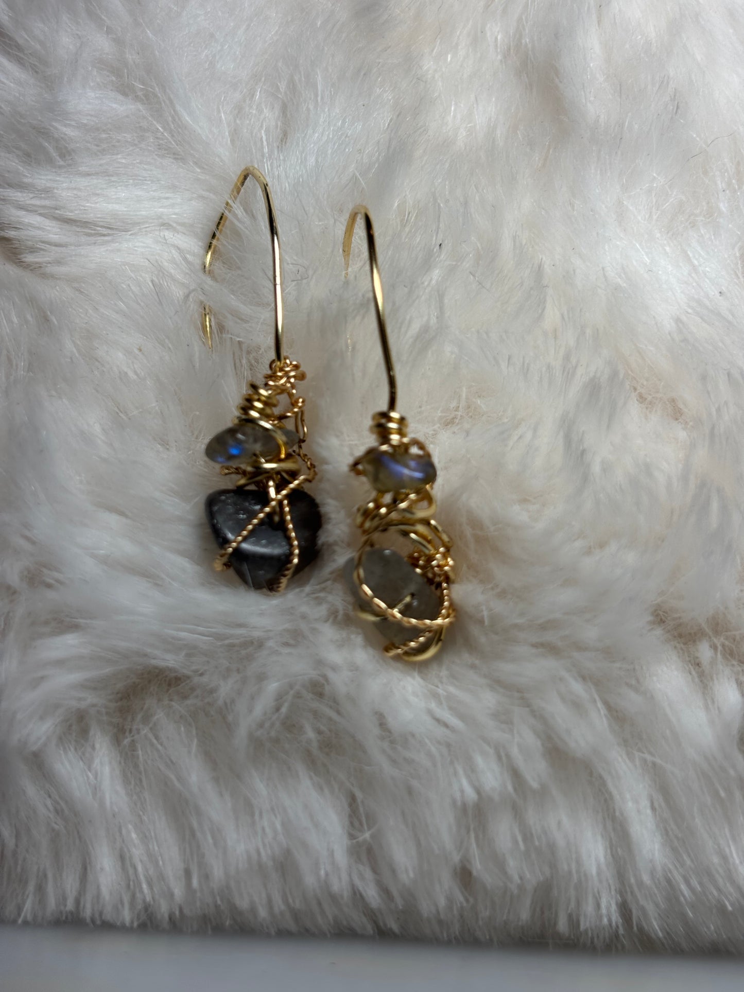 Moonlit Guardian:  Labradorite Earrings