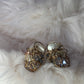 Deco siren: pearl and Crystal earrings