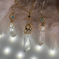 Starfall Icicle: Herkimer diamond earrings (set available)