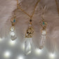 Starfall Icicle: Herkimer diamond earrings (set available)