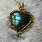 Heart of the Hidden Waters / Heart of the Hidden Meadow

All My Heart Collection: Reversible Labradorite pendant