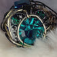 Turquoise green rhinestone ring ￼