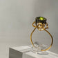 Peridot rhinestone ring