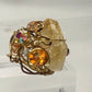 Citrine & Rhinestone Ring
