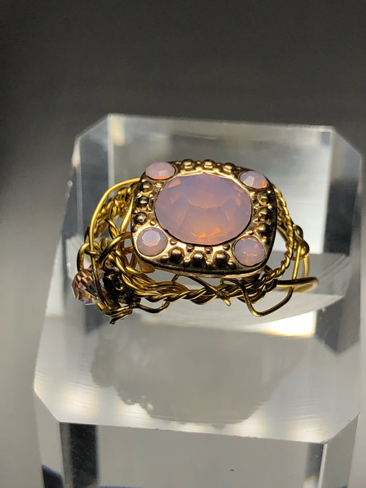 Pink Rhinestone ring