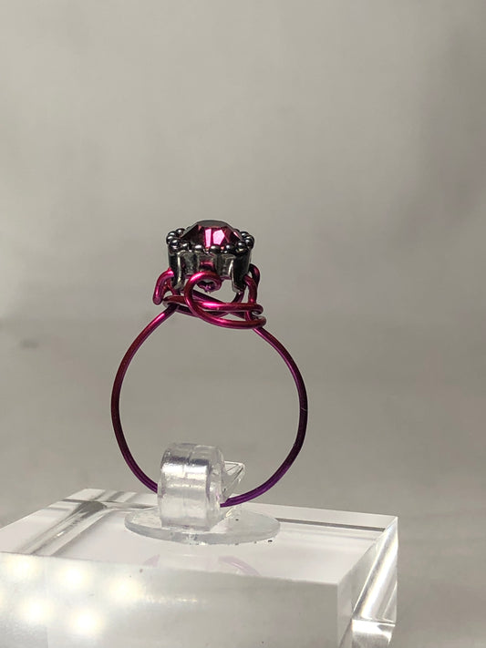 Purple Dreams rhinestone ring