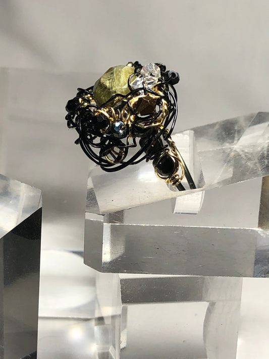 Green Tiger Eye Ring