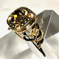 Chocolate rhinestone ring