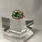 Peridot rhinestone ring