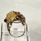 Citrine & Rhinestone Ring