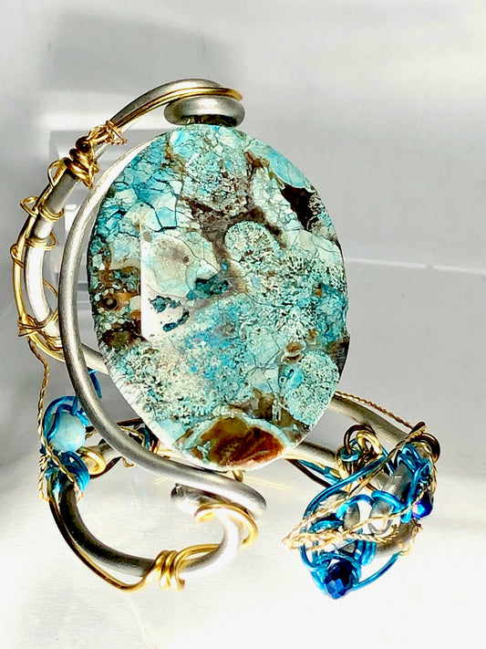 165 million year old Mongolian turquoise and Jasper