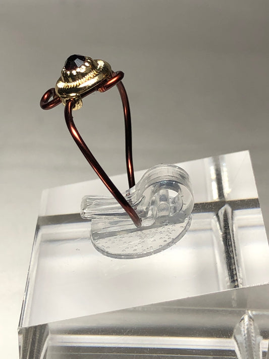 Brown Rhinestone Ring