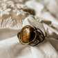 Tiger eye round ring