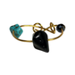 Black onyx & turquoise ring