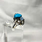 Turquoise moonstone & black onyx Ring