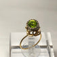 Peridot rhinestone ring