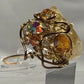 Citrine & Rhinestone Ring