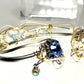 Opalescent rhinestone bracelet
