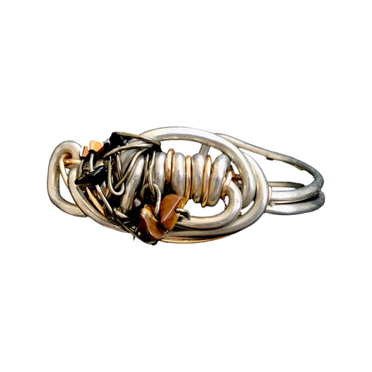 Tiger eye scroll bracelet