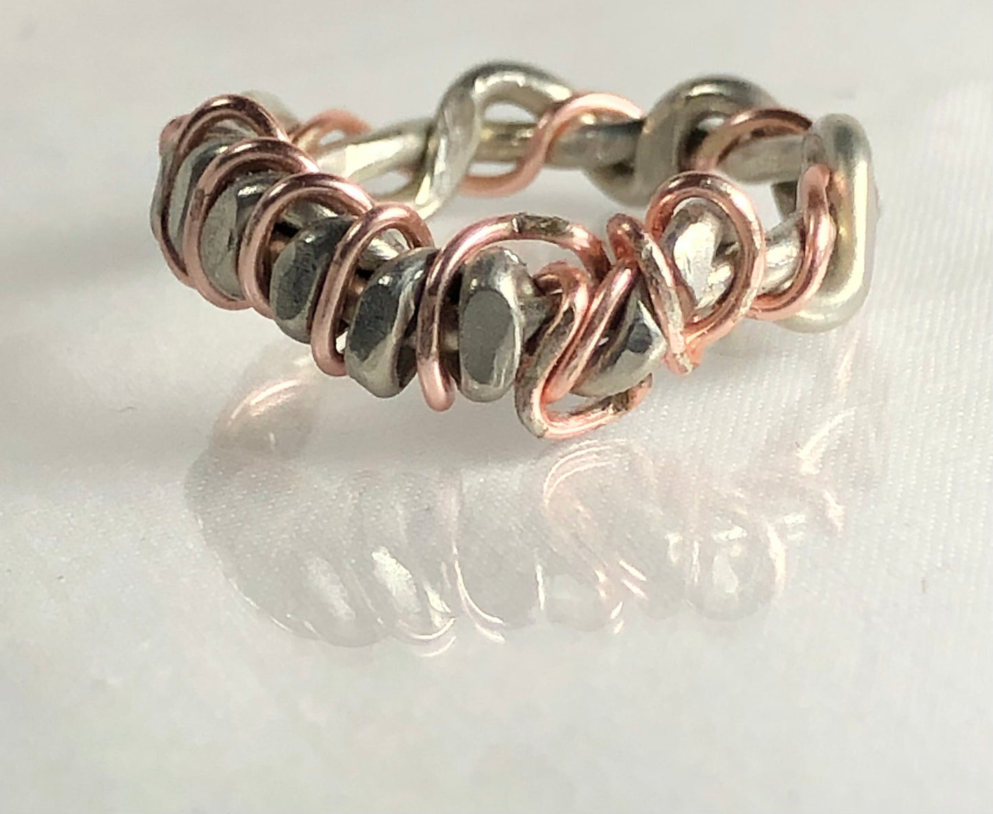 Rose gold & Silver ring